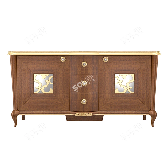 Modern Chic Sideboard - Frandiss Collection 3D model image 2
