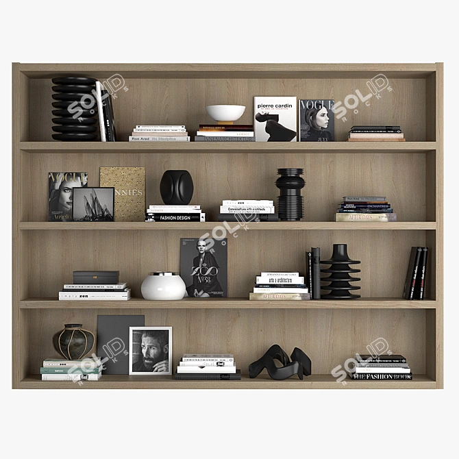 Shelf Bliss: Decorative Set for Empty Spaces 3D model image 1