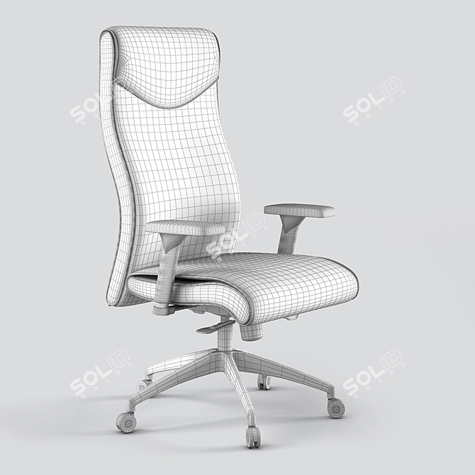 Sleek Oskar Chair 3D model image 3