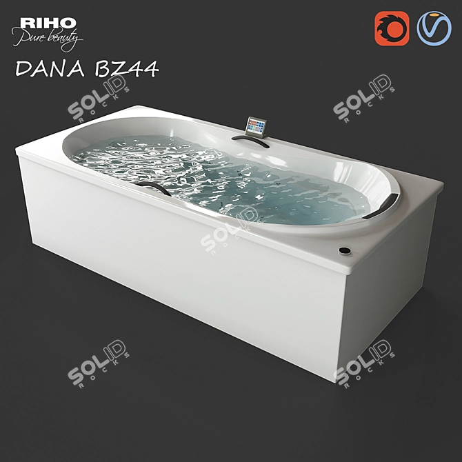 RIHO Dana BZ44: Stylish and Compact Bathtub 3D model image 1