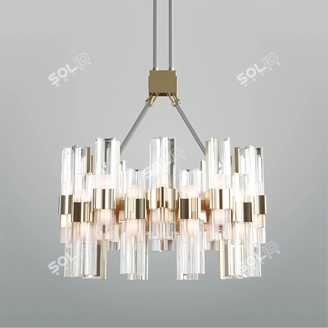 Eterea Chandelier by Officina Luce 3D model image 1