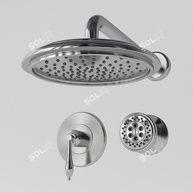 Luxury Devonshire Shower Faucet 3D model image 1