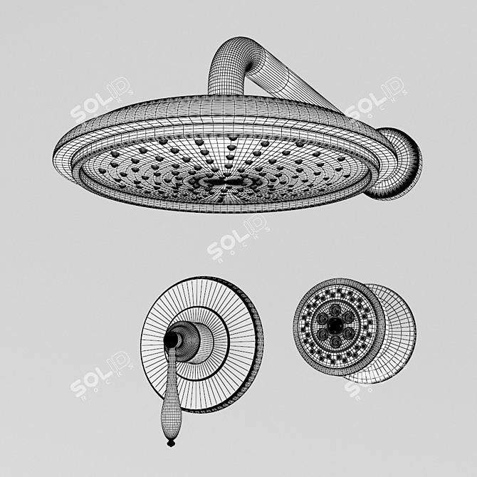 Luxury Devonshire Shower Faucet 3D model image 2