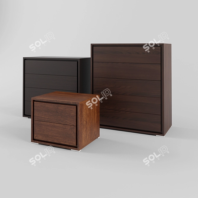 Modern Milano Chest of Drawers 3D model image 3