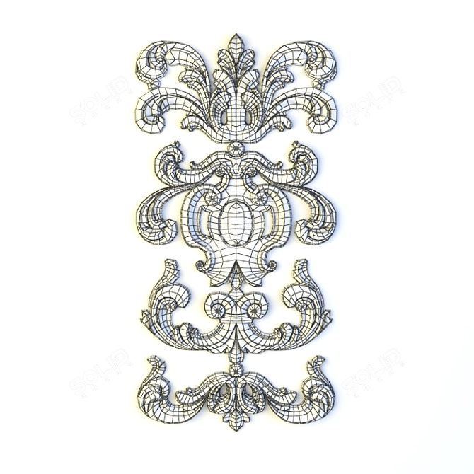 Elegant Carved Overlay 3D model image 2