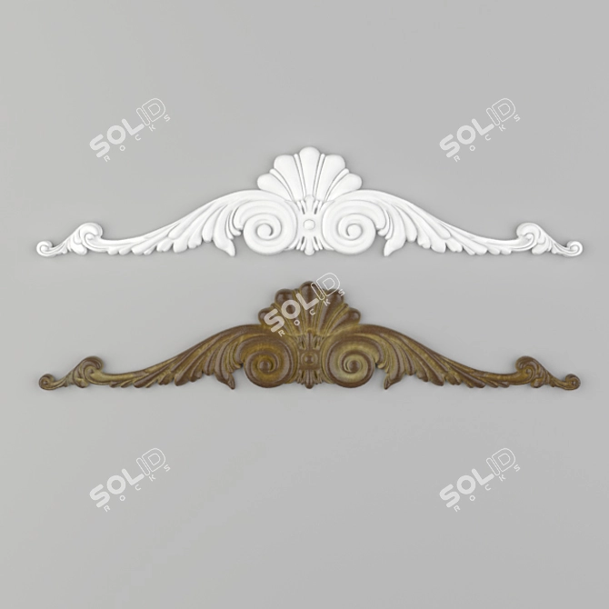 Elegant Carved Pattern Decoration 3D model image 1