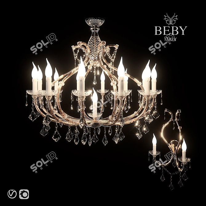 Elegant Bebyitaly Novecento Lighting 3D model image 1