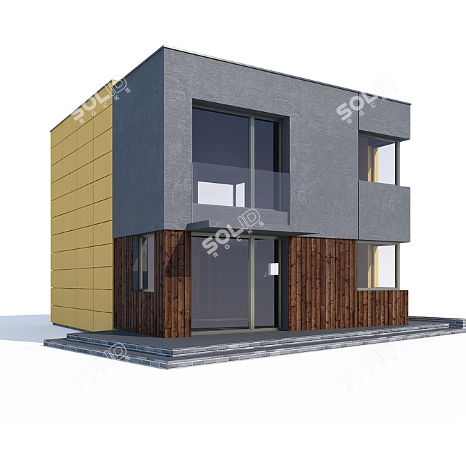 Modern Private House Design 3D model image 1