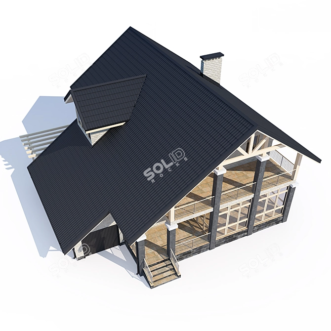 Modern Private House Design 3D model image 3