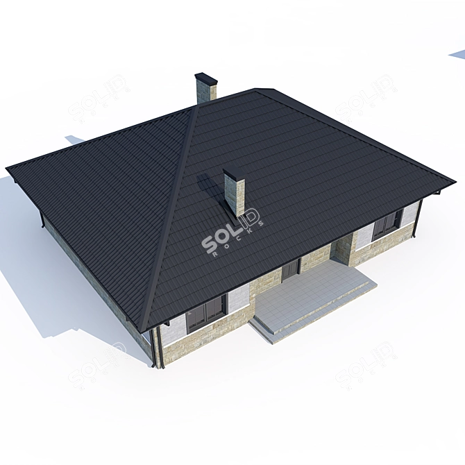 Modern Private House Design 3D model image 3