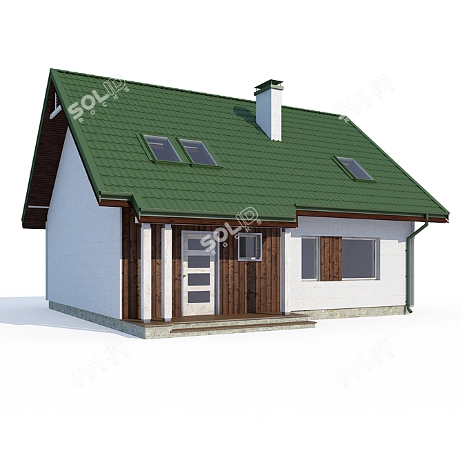 Modern Private House Design 3D model image 1