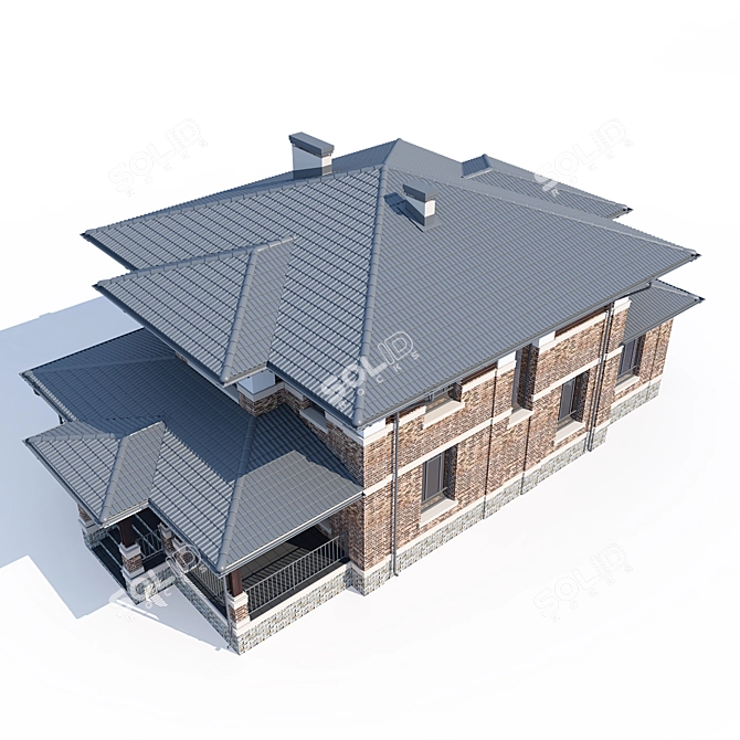 Modern Private House Project 3D model image 3