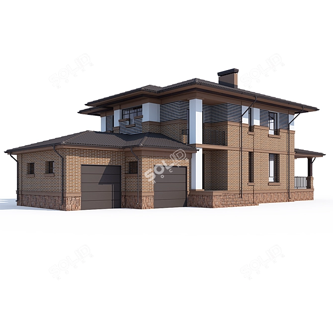 Modern Private House Design 3D model image 3