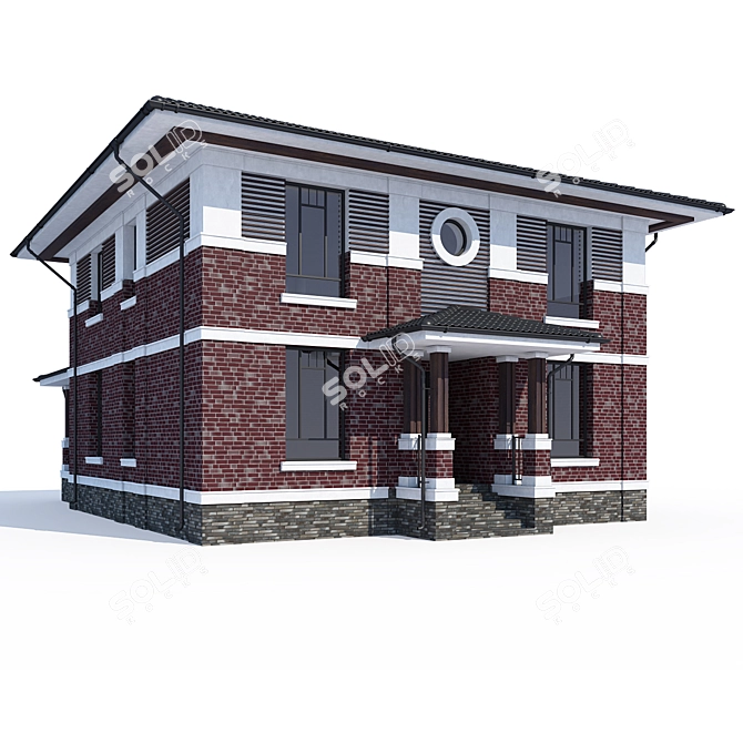 Modern Private Home Design Kit 3D model image 1