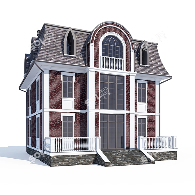 Modern Private House Design 3D model image 2