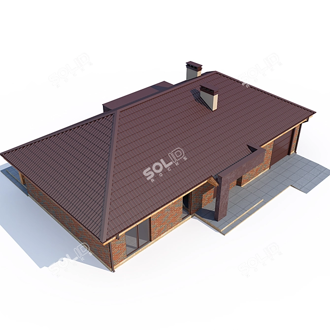 Modern Private House Design 3D model image 3