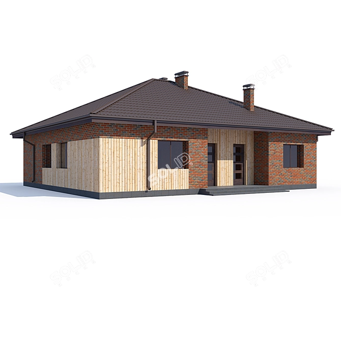 Modern Private House Design 3D model image 1