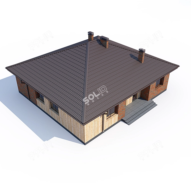 Modern Private House Design 3D model image 3