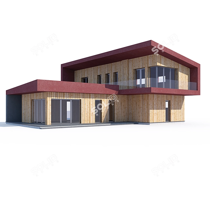 Modern ABS House Design 3D model image 1