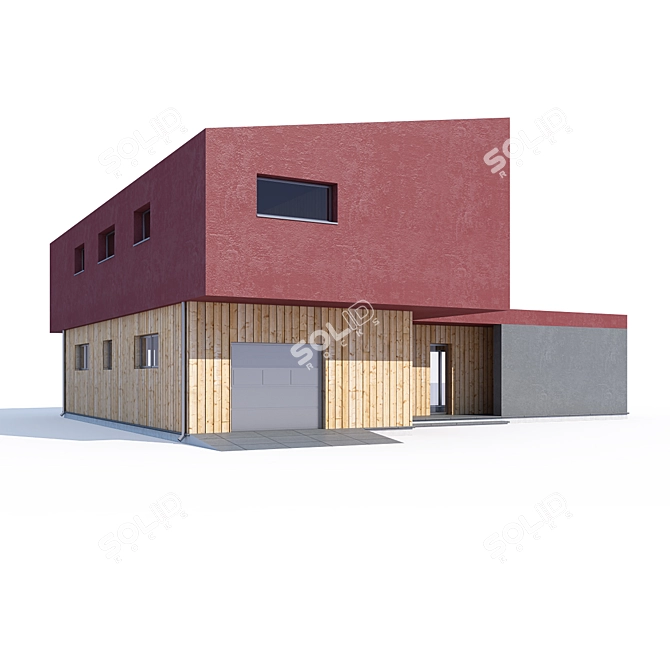 Modern ABS House Design 3D model image 2