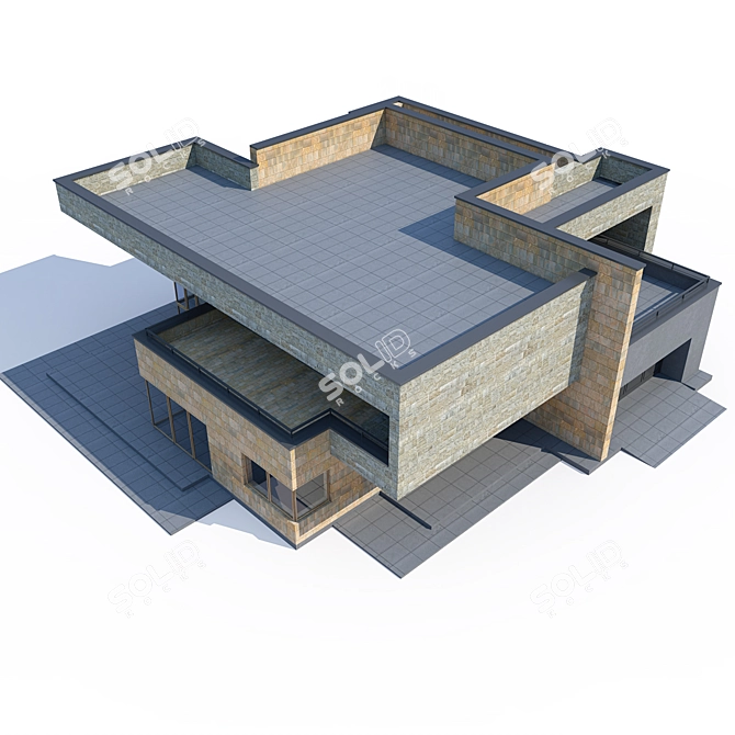  Modern Private House Design 3D model image 3