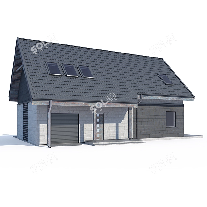 Modern Private House Design 3D model image 1