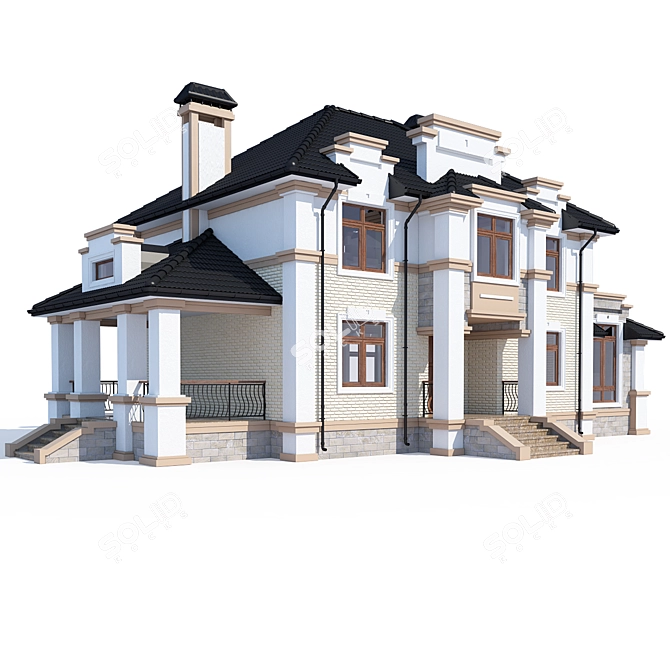 Modern Villa Design Pack 3D model image 1