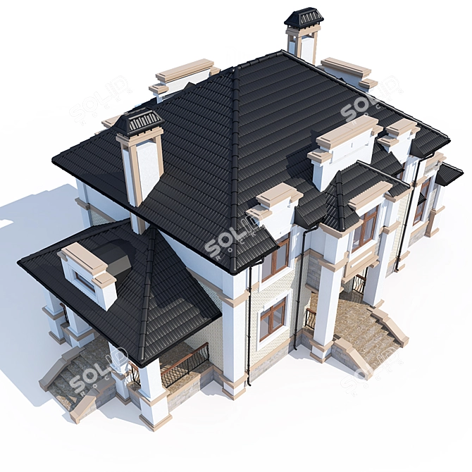 Modern Villa Design Pack 3D model image 3