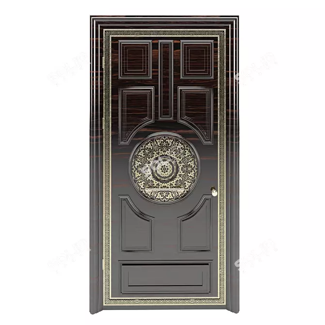 Elegant Vintage Door Design 3D model image 1