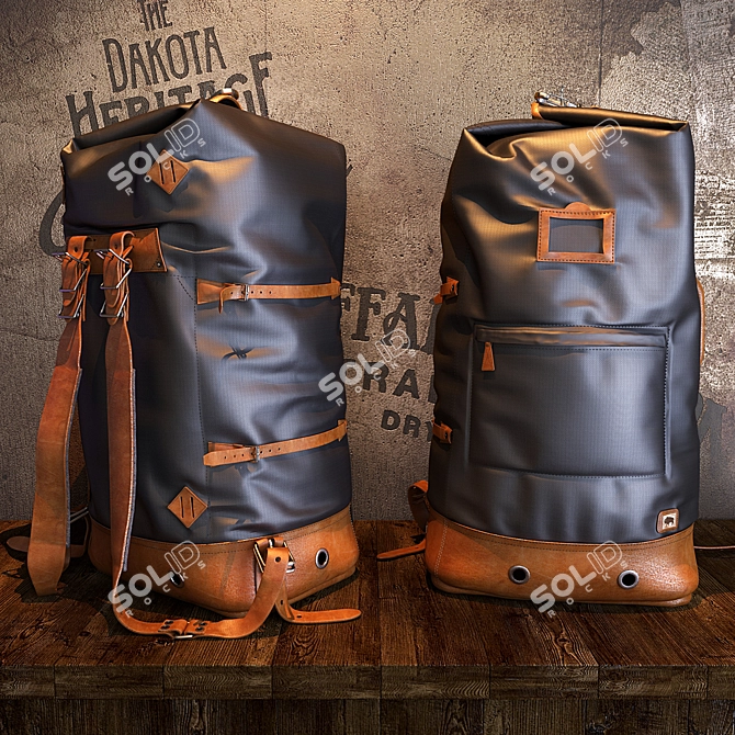 Dakota Vintage Travel Backpack 3D model image 1