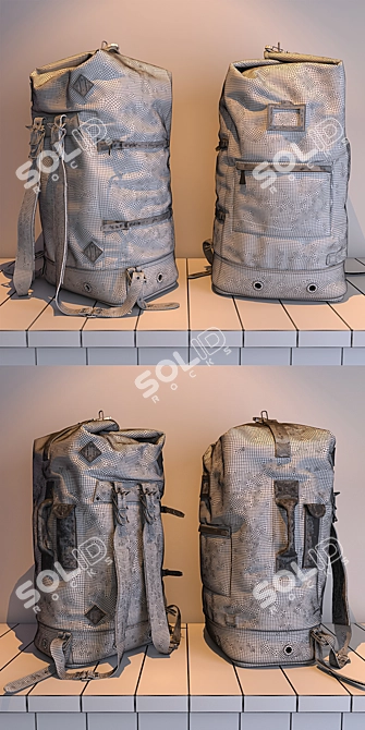 Dakota Vintage Travel Backpack 3D model image 3