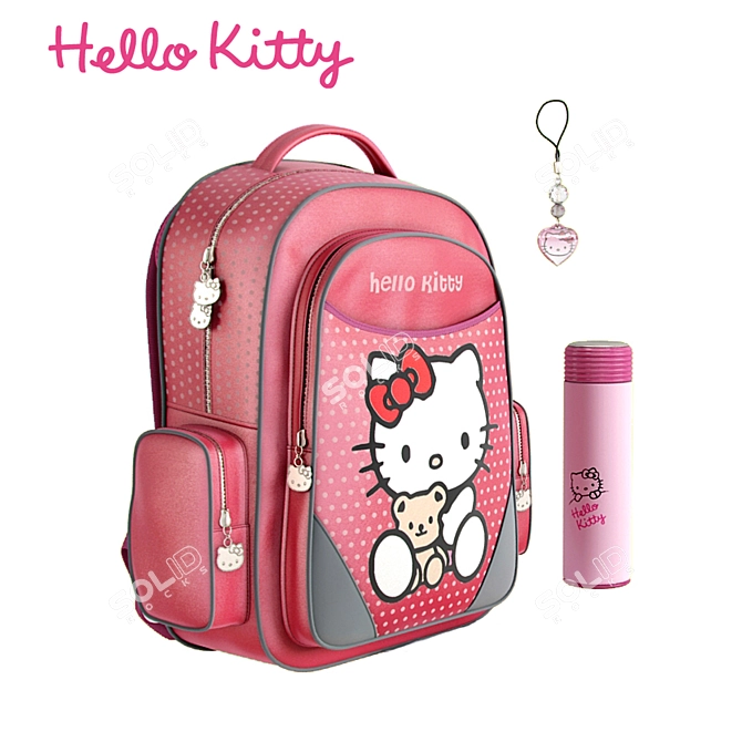 Hello Kitty Mesh Backpack 3D model image 1