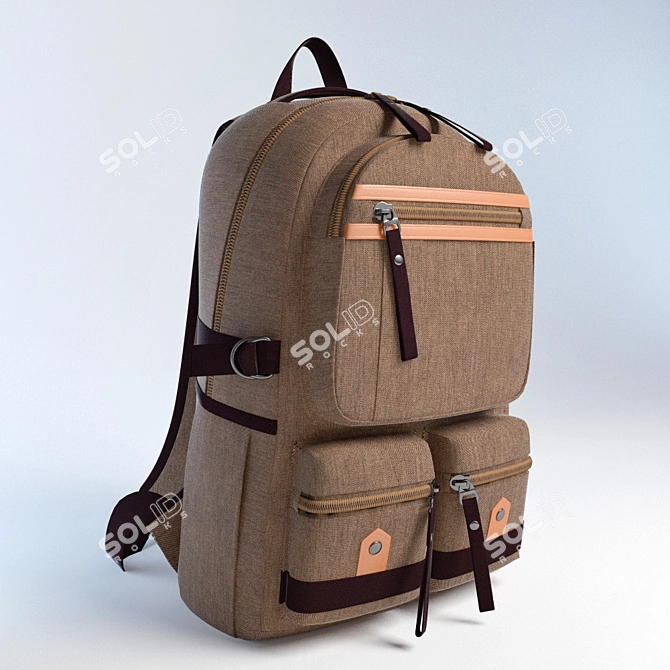 Versatile Backpack - 45x30x15cm 3D model image 1