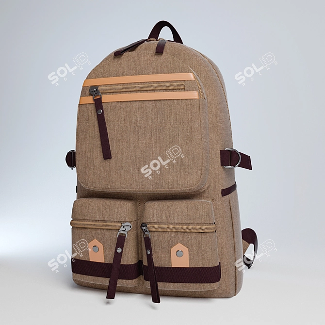 Versatile Backpack - 45x30x15cm 3D model image 2