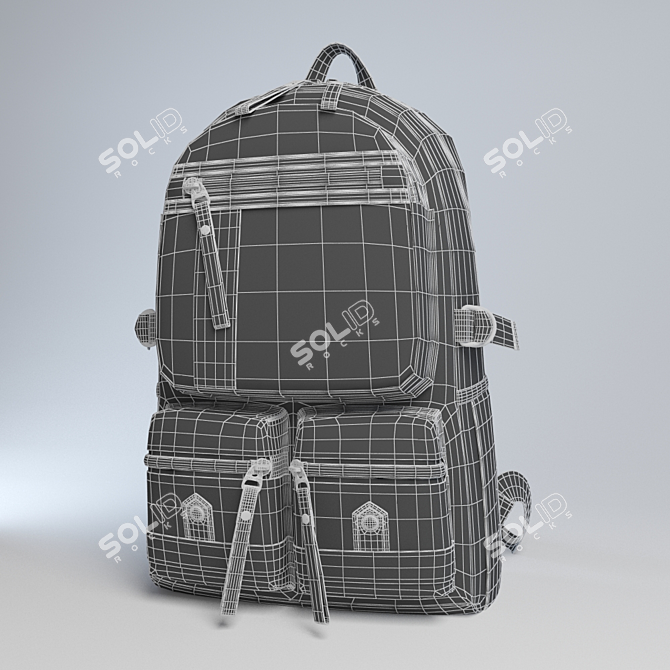 Versatile Backpack - 45x30x15cm 3D model image 3