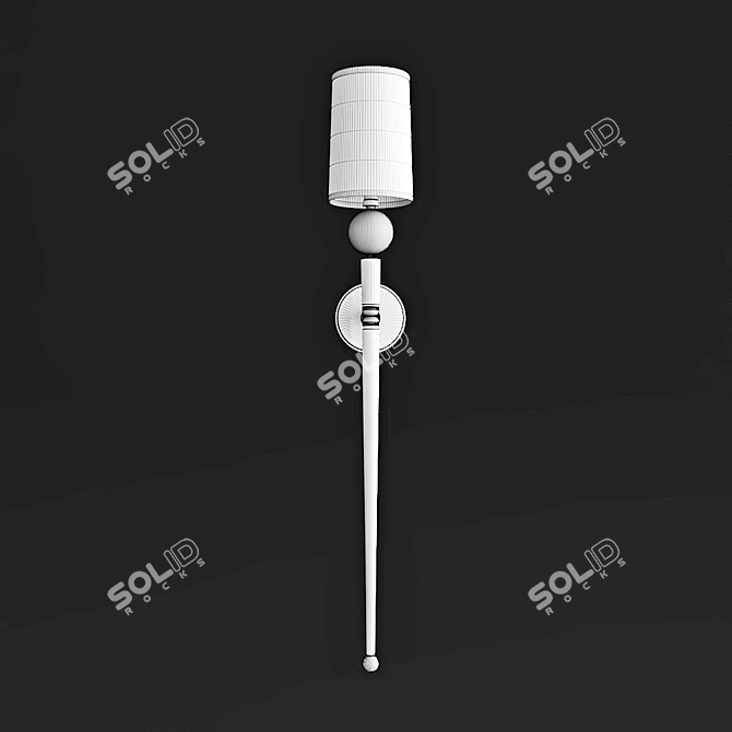 Elegant Hudson Brass Sconce 3D model image 3