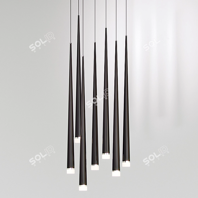 Elegant Shunt Chandelier 3D model image 2