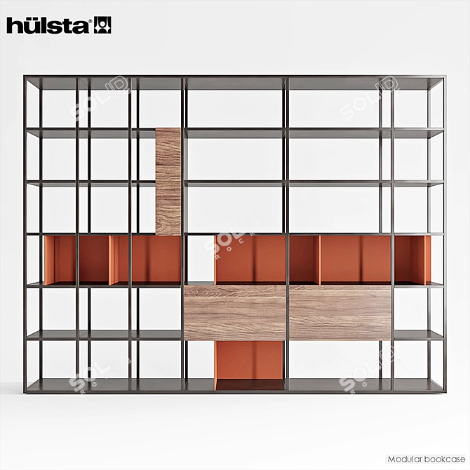 Hulsta Regal 960004: Sleek and Stylish Shelving Solution 3D model image 1