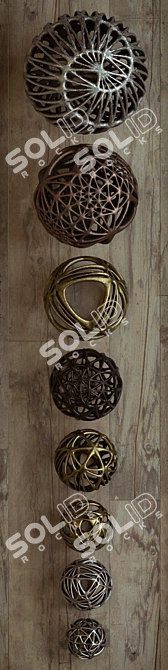 Elegant Metal Spheres for Interior and Exterior Décor 3D model image 2