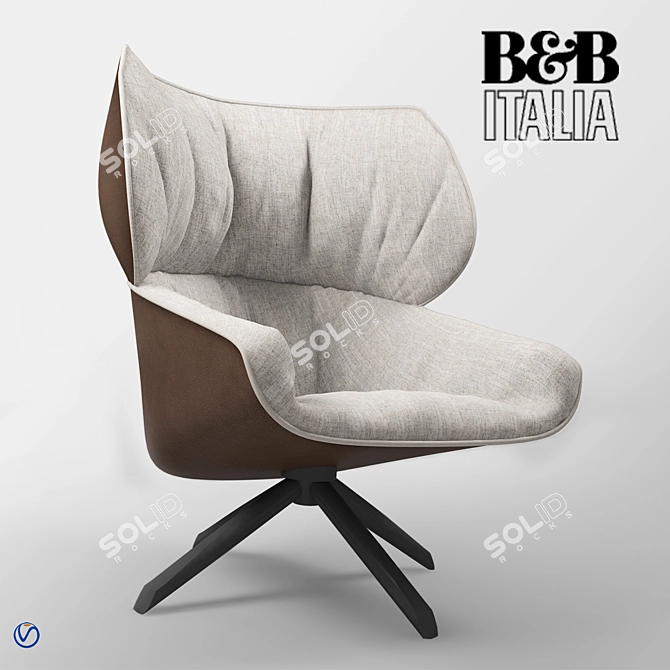 Italian Tabano Armchair: Stylish and Comfortable 3D model image 1