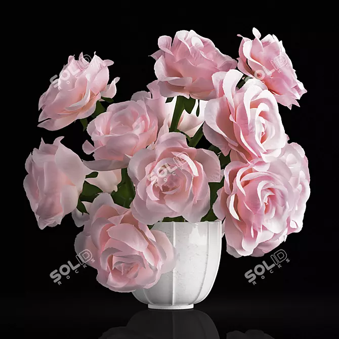 Elegant Rose Bouquet Model 3D model image 1