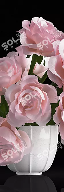 Elegant Rose Bouquet Model 3D model image 2