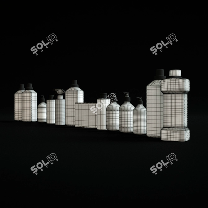 Complete Bathroom Cleaning and Care Set 3D model image 2