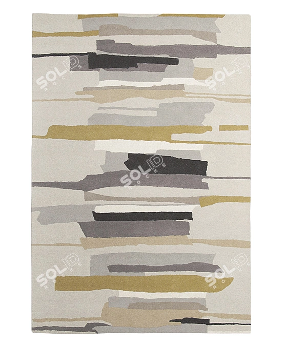 Stylish Striped Rugs: Benuta Justin Collection 3D model image 3