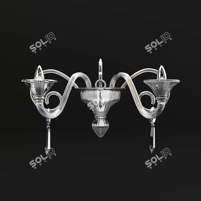 Bach Parete 2-Light Sconce 3D model image 1