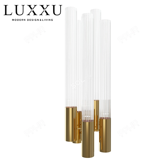 BURJ Wall Sconce: Radiate Elegance 3D model image 1