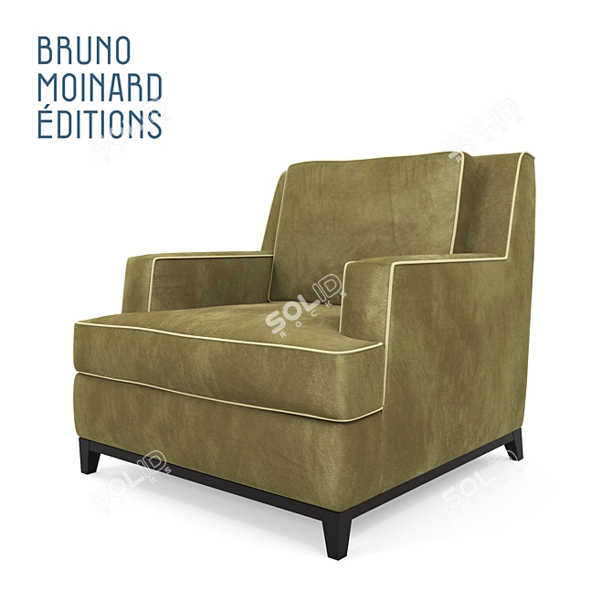 Elegant Rauma Armchair: Stylish, Comfortable 3D model image 1