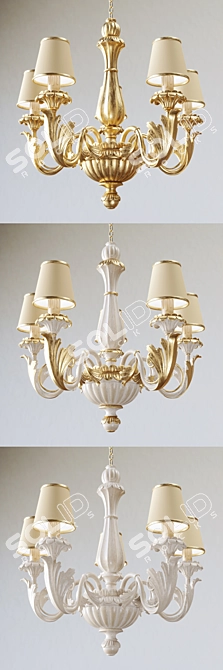 Elegant Silvano Grifoni Chandelier 3D model image 2