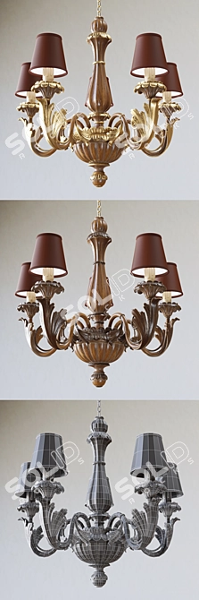 Elegant Silvano Grifoni Chandelier 3D model image 3