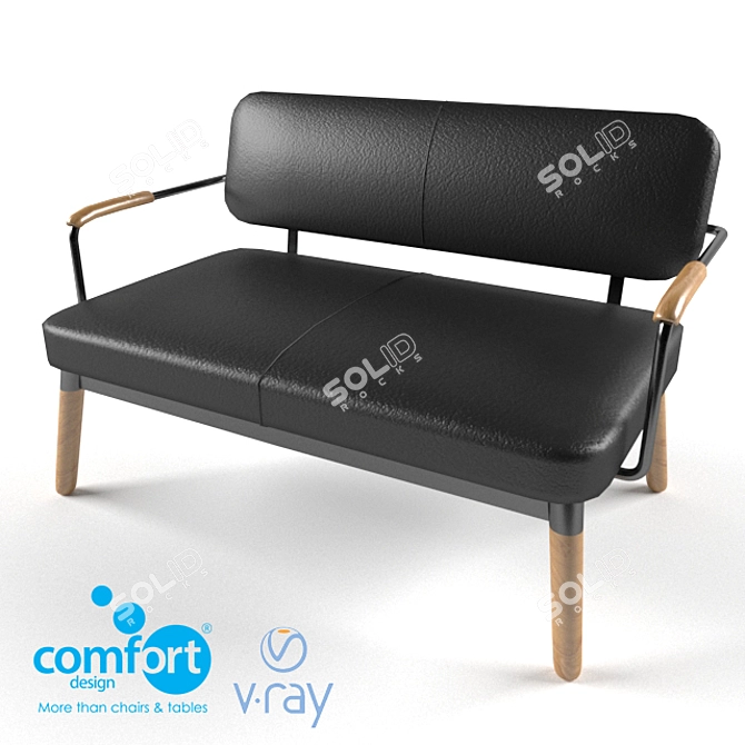 CozySpace 2-Seater 3D model image 1